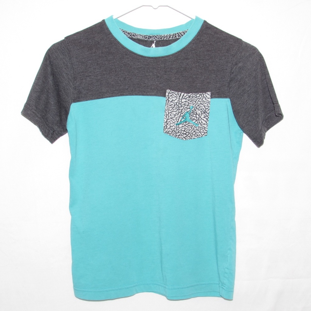 Jordan Tee Shirt Front Pocket Color Block Youth Medium